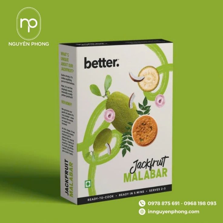 Mẫu hộp đựng mít sấy in logo thương hiệu